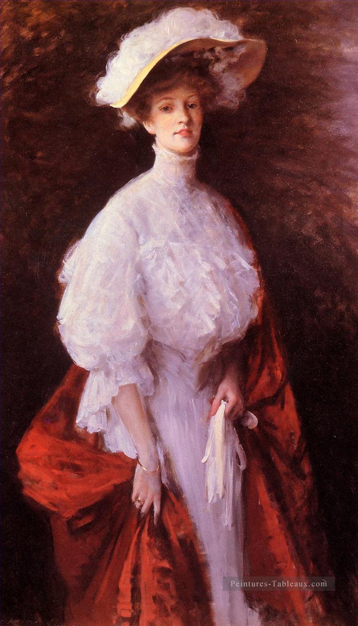 Portrait de Mlle Frances William Merritt Chase Peintures à l'huile